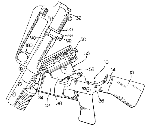 patent drawing for a Eugene Stoner invention